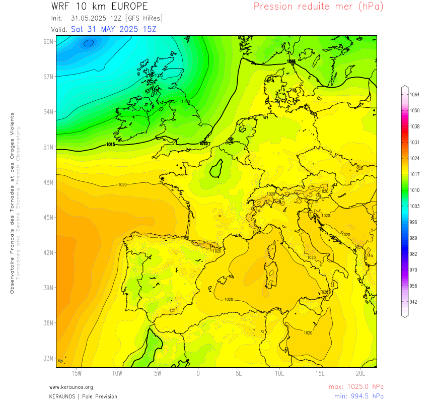 Orages localement violents le 31 mai entre Massif Central et Picardie
