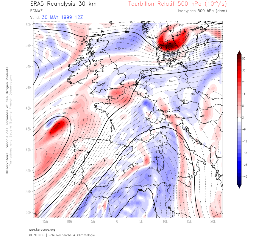 Violents orages à Paris le 30 mai 1999