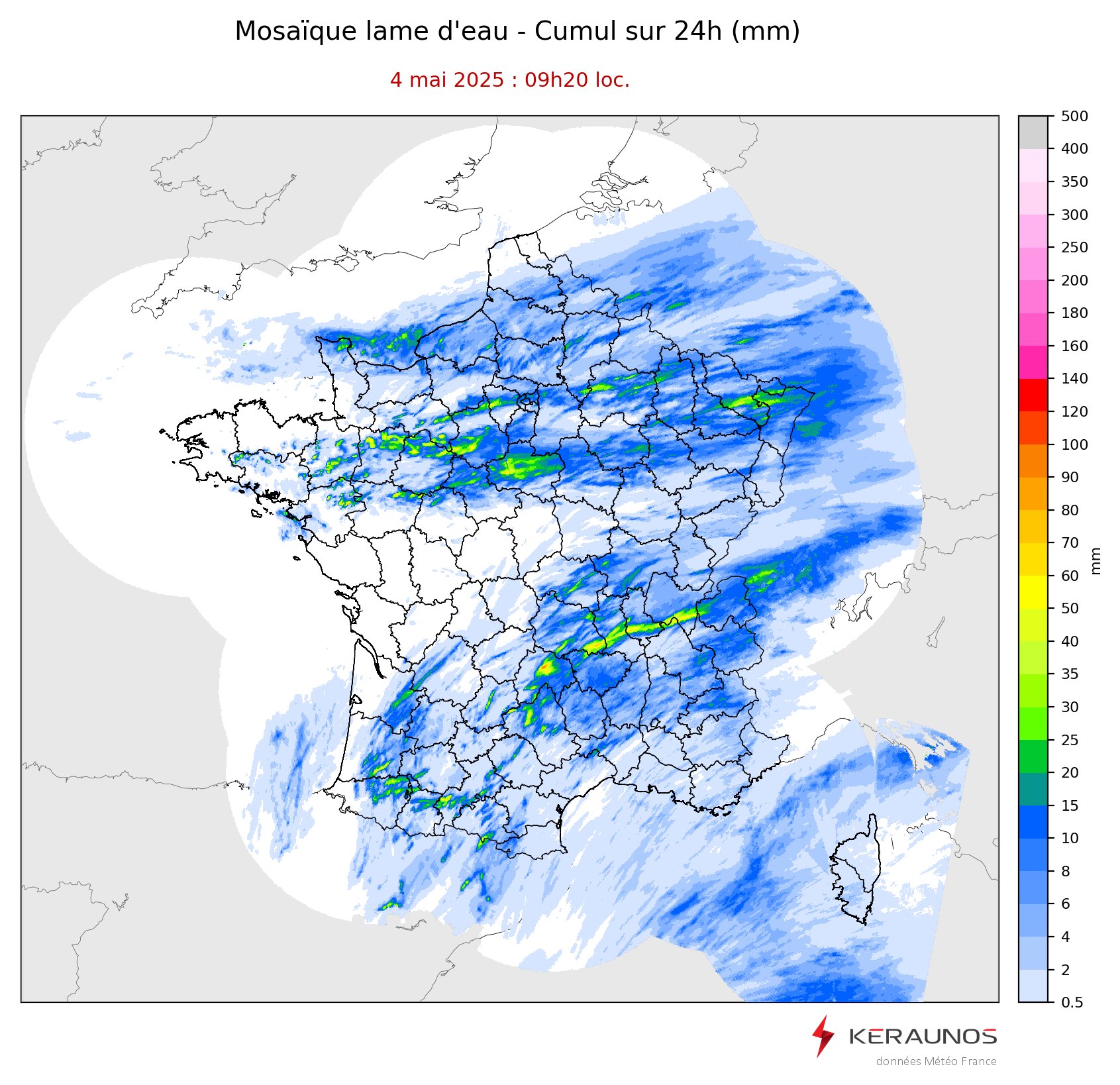 Un fort orage de grêle supercellulaire frappe Paris et sa région le 3 mai