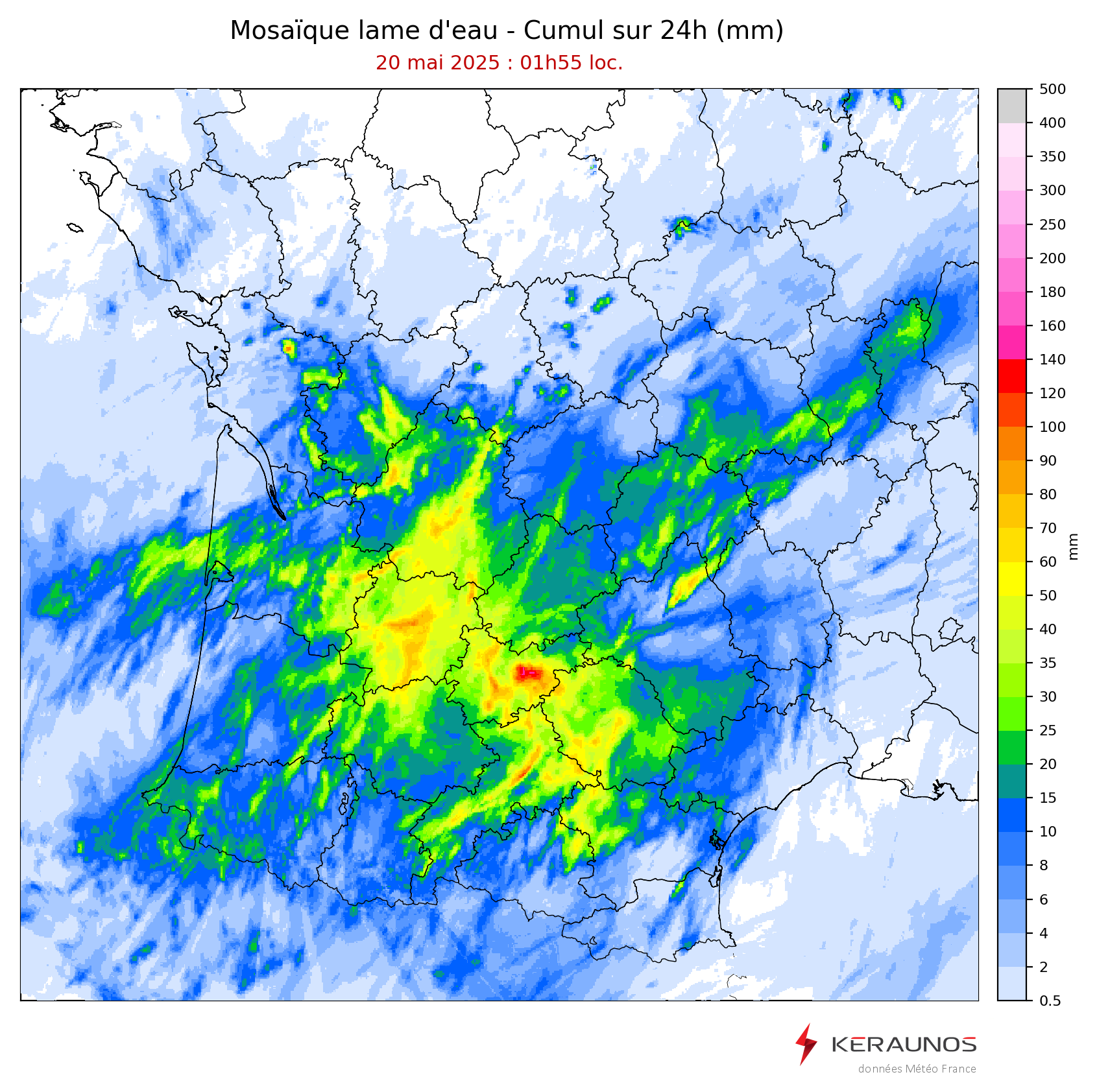 Supercellules et orages violents entre Aquitaine et Occitanie le 19 mai