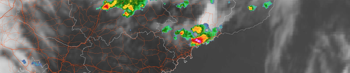 Orage avec pluie intense en région de Nice le 10 septembre
