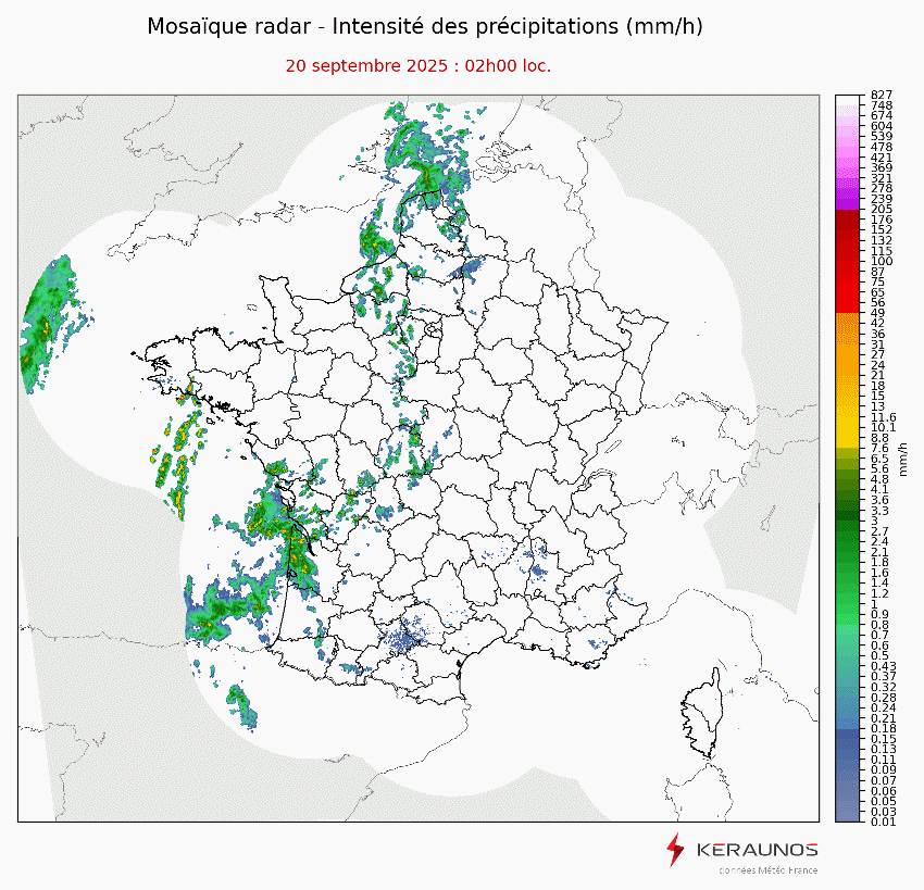 Episode orageux localement intense les 20 et 21 septembre