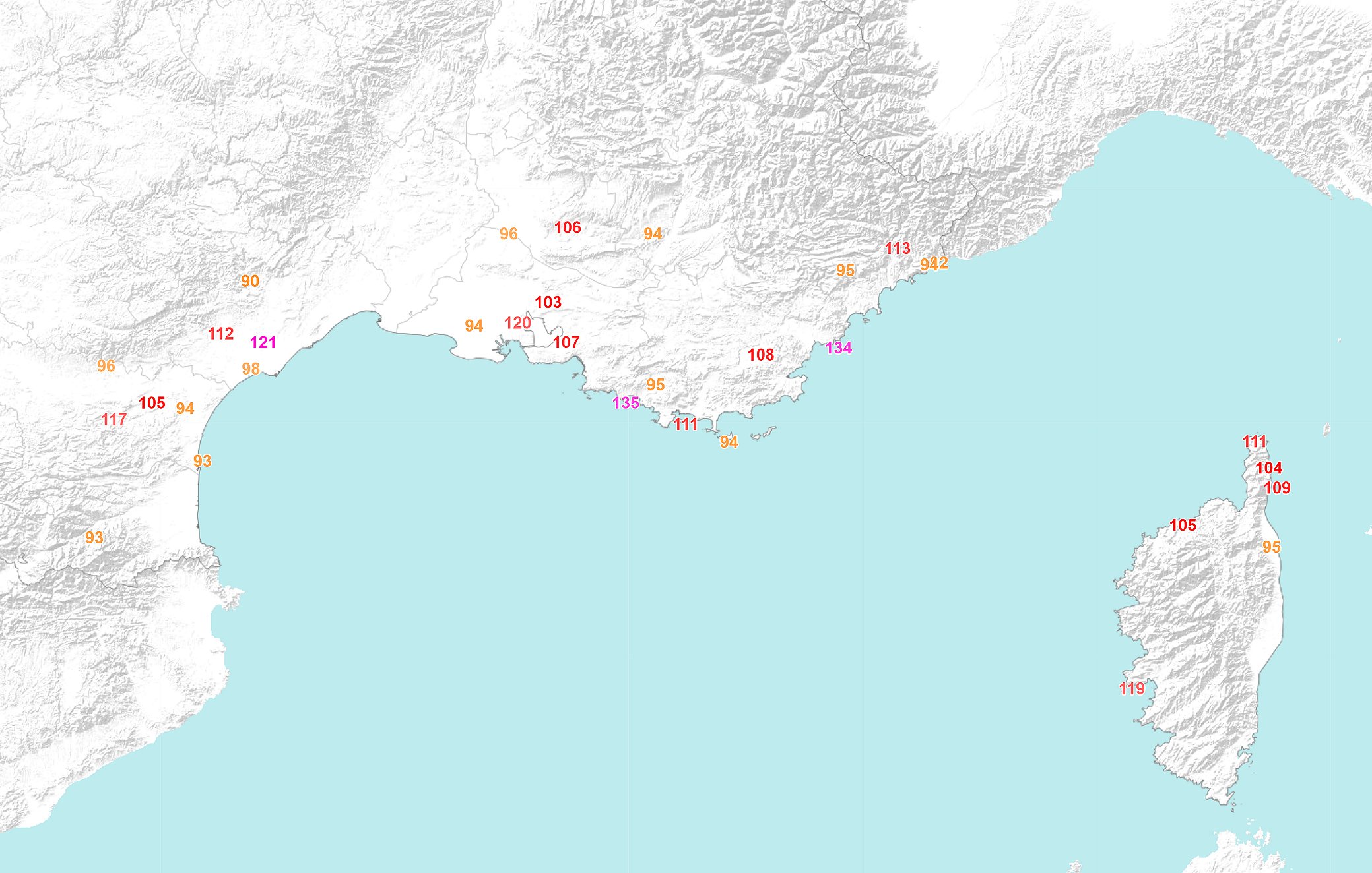 Derecho et foudroiement intense dans le sud le 24 août