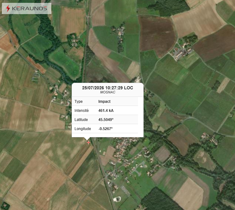 Bilan foudre de juillet : une forte activité du Massif Central à la Lorraine