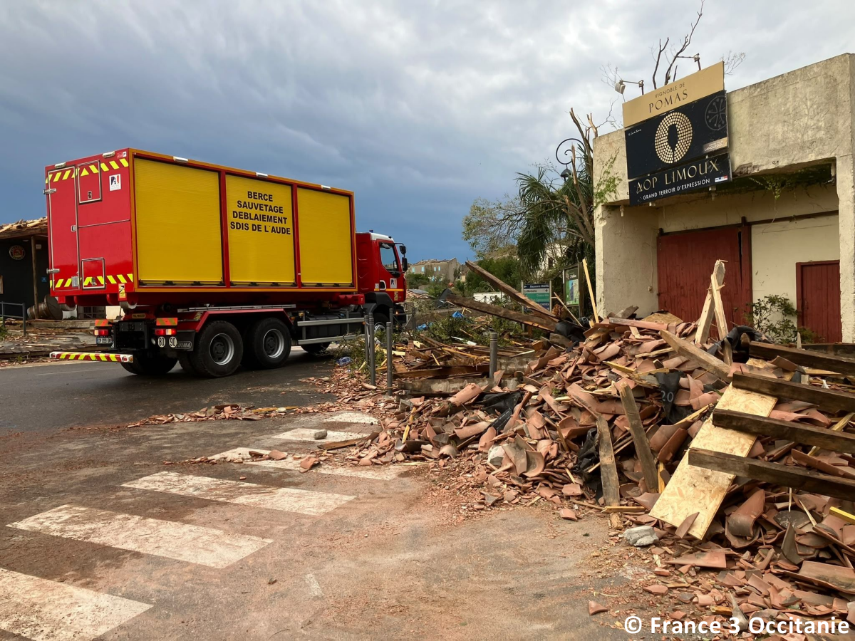 Tornade au sud de Carcassonne (Aude) ce lundi 24 août