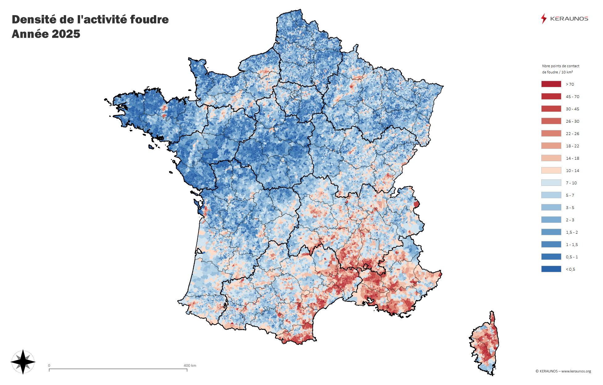La foudre en France en 2025 : bilan complet