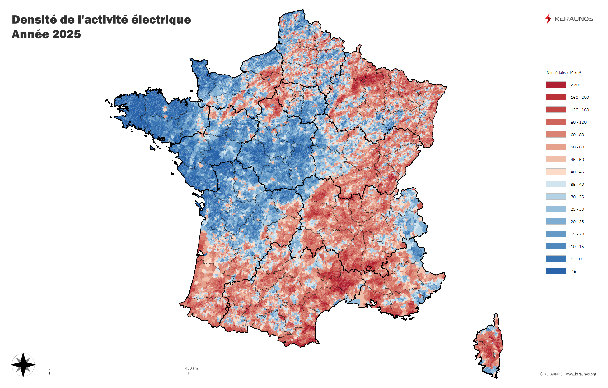  Les orages en France en 2025 : bilan d'une année moins orageuse que la normale