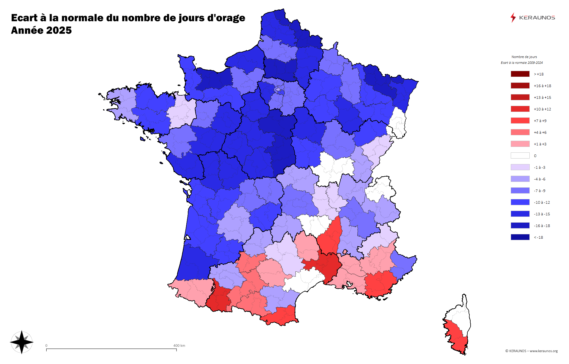  Les orages en France en 2025 : bilan d'une année moins orageuse que la normale