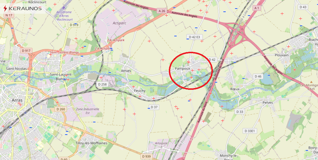 Puissants orages entre Normandie et Nord le 19 juin