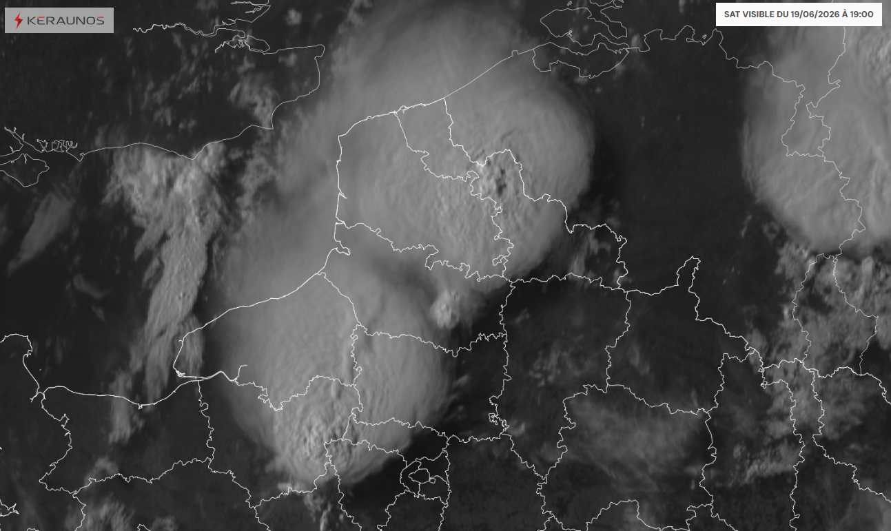 Puissants orages entre Normandie et Nord le 19 juin