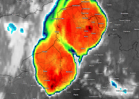 Puissants orages entre Normandie et Nord le 19 juin