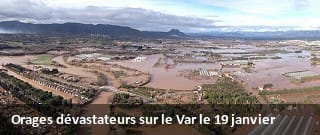 Orages dévastateurs sur le Var, le 19 janvier 2014.