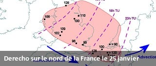 Derecho sur le nord de la France le 25 janvier 2014.