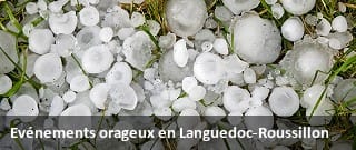 Evénéments orageux remarquables en Languedoc-Roussillon.