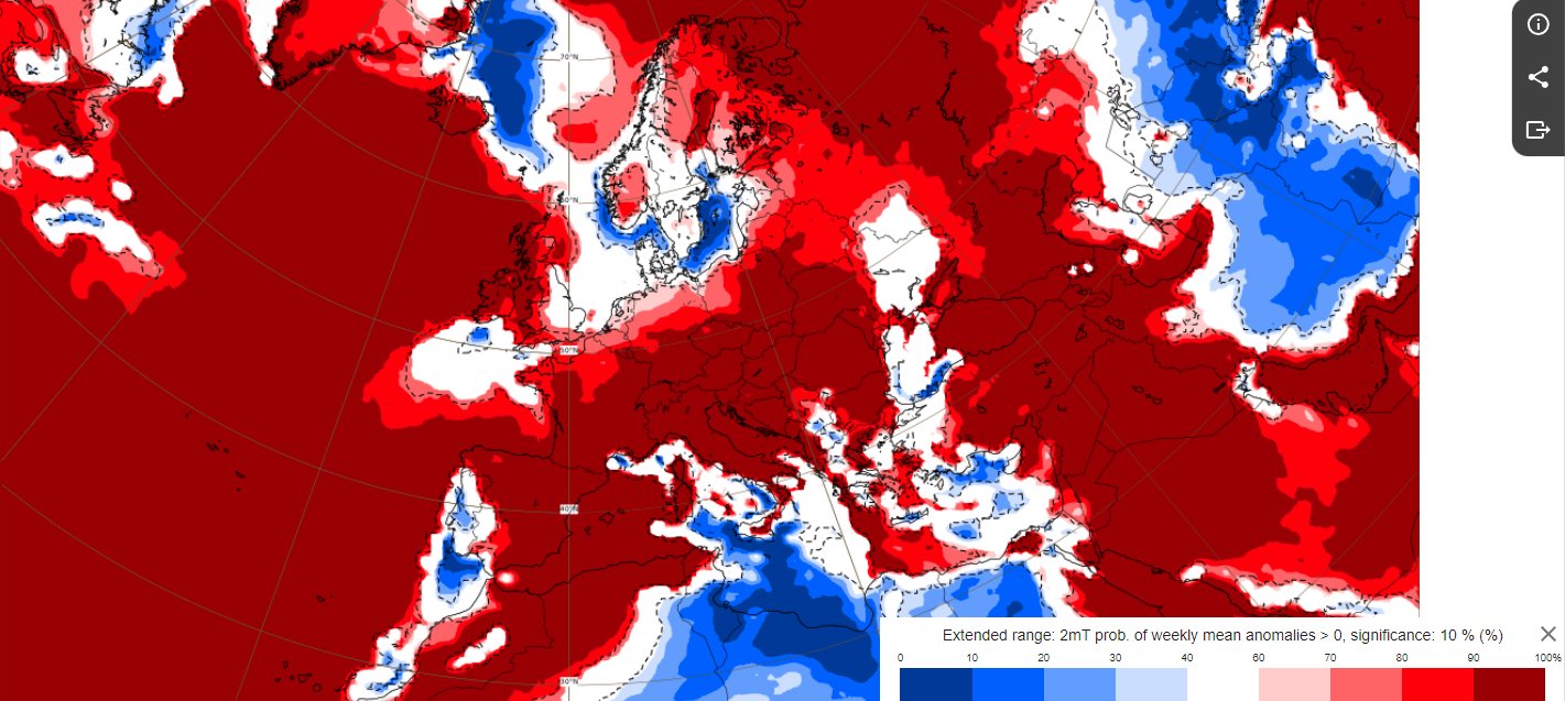 <p>Il apparaît très probable que l'intégralité du reste du mois d'août soit supérieur aux normales dans le sud (avec fortes chaleurs au moins jusqu'au 20). Les signaux d'anomalies thermiques positives dans le sud s'étendent même jusqu'à début septembre selon le modèle européen.</p>