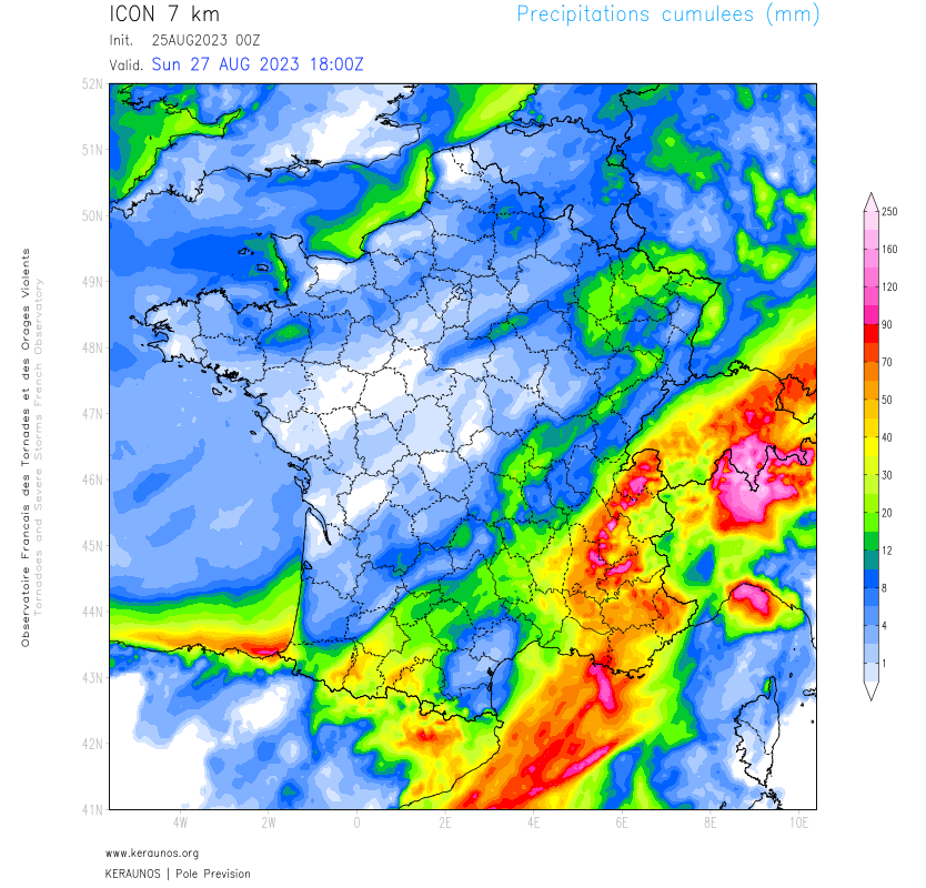 <p>Un arrosage abondant est envisagé entre les différents passages orageux entre ce vendredi et dimanche soir, notamment à l'est du Rhône où les cumuls sont à surveiller car l'épisode se poursuit lundi. Les détails des cumuls sont encore à affiner.</p>