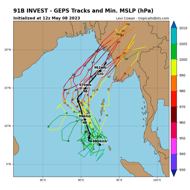 <p>Le développement d'un cyclone tropical est envisagée dans le Golfe du Bengale ces prochains jours avec un impact possible à surveiller sur la côte du Myanmar.</p>
