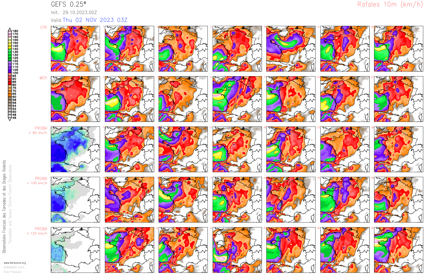 <p>Une tempête marquée devient très probable sur le nord-ouest du pays entre mercredi soir et jeudi avec le creusement explosif d'une dépression sur le proche Atlantique. Encore des incertitudes sur le positionnement exact des vents les plus violents.</p>