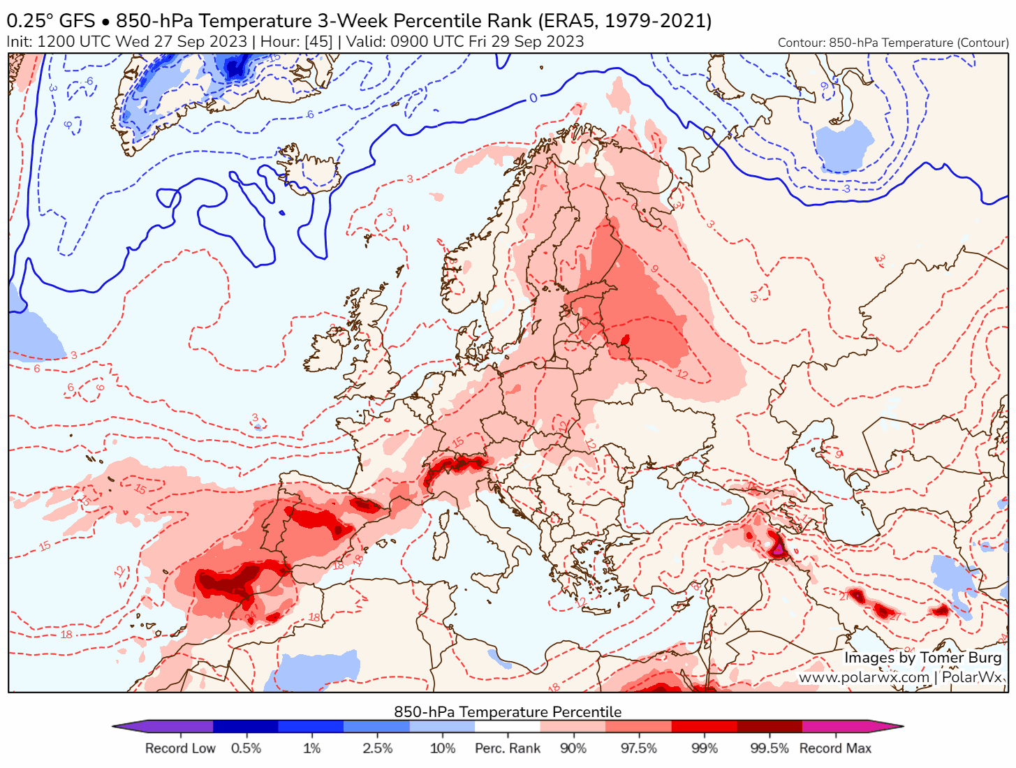 <p>La masse d'air atteindra donc des niveaux records pour la saison dimanche 1er et lundi 2 octobre de l'Espagne à la France. C'est entre le sud-ouest, le centre et le centre-est surtout que des records mensuels de chaleur devraient être battus dimanche, lundi ou les deux.</p>