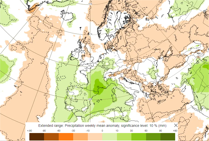 <p>La semaine prochaine s'annonce bien plus pluvieuse que la normale sur la France, notamment autour du Golfe du Lion où l'anomalie est la plus marquée. <br>Déjà durant le week-end, un épisode pluvieux actif est attendu sur les Cévennes et ses abords. Ce printemps en Cévennes s'annonce donc particulièrement remarquable au niveau des cumuls de pluie.</p>