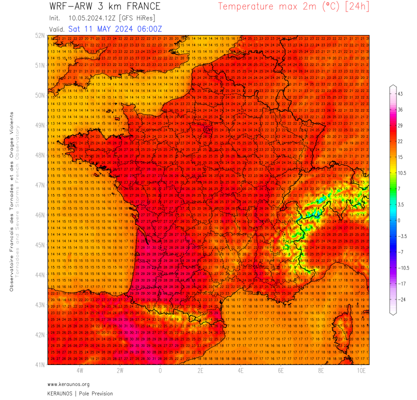Avant la d&eacute;gradation de demain et la baisse des temp&eacute;ratures d&egrave;s lundi, un temps tr&egrave;s agr&eacute;able se maintient avec une chaleur (&gt; 25&deg;C) qui s'accentue demain samedi.