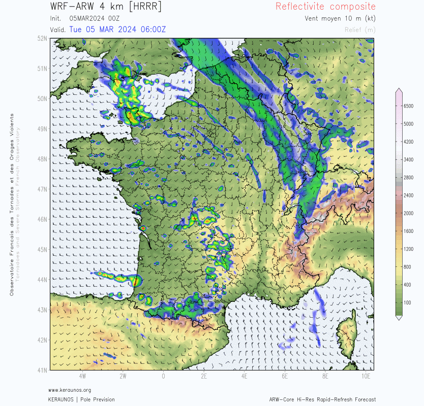 Un r&eacute;gime de tra&icirc;ne actif est pr&eacute;vu ce mardi avec le transit d'une goutte froide sur la France. Temps classique de mars avec des giboul&eacute;es pouvant localement &ecirc;tre orageuses, surtout sur la moiti&eacute; ouest du pays. Gr&eacute;sil et pluies temporairement soutenues possibles.