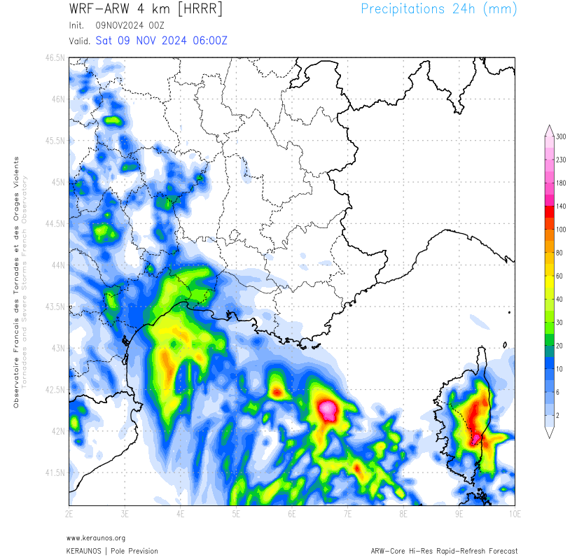 Ce samedi s'annonce instable sur la Corse, particuli&egrave;rement sur la fa&ccedil;ade orientale avec un risque de forts cumuls de pluie d'ici demain matin. L'incertitude sur le positionnement de ces fortes lames d'eau reste &eacute;lev&eacute;e.
