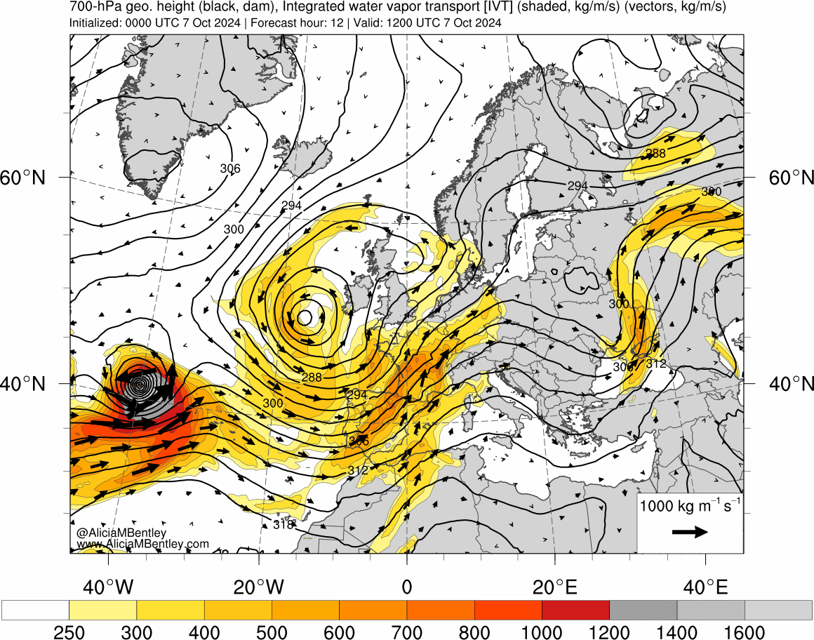 A son arriv&eacute;e sur la France, l'ex-ouragan Kirk devrait conserver un c&oelig;ur chaud asym&eacute;trique comme sugg&eacute;r&eacute; par les diagrammes de phase de plusieurs mod&egrave;les.&nbsp;
Le contenu en eau pr&eacute;cipitable va &ecirc;tre tr&egrave;s important, faisant craindre un &eacute;pisode pluvieux remarquable (50 &agrave; 100 mm ?) sur le nord du pays, sur des zones soit d&eacute;j&agrave; copieusement arros&eacute;es, soit qui n'en ont pas vraiment l'habitude. Niveau vent, il reste des incertitudes quant aux valeurs maximales, compte tenu de simulations encore divergentes sur l'ampleur du creusement d&eacute;pressionnaire.
