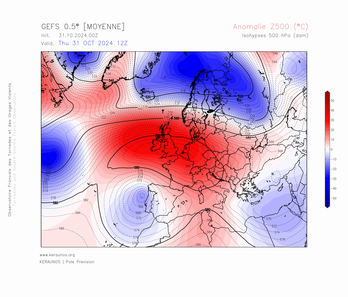 A horizon de 15 jours, les conditions sont pr&eacute;vues anticycloniques sur la France et une grande partie de l'Europe. Les dorsales anticycloniques devraient se reconstituer plusieurs fois sur le continent. La premi&egrave;re quinzaine de novembre s'annonce s&egrave;che mais il faudra compter sur de possibles ph&eacute;nom&egrave;nes de basse couche (brouillards, nuages bas) parfois tenaces.