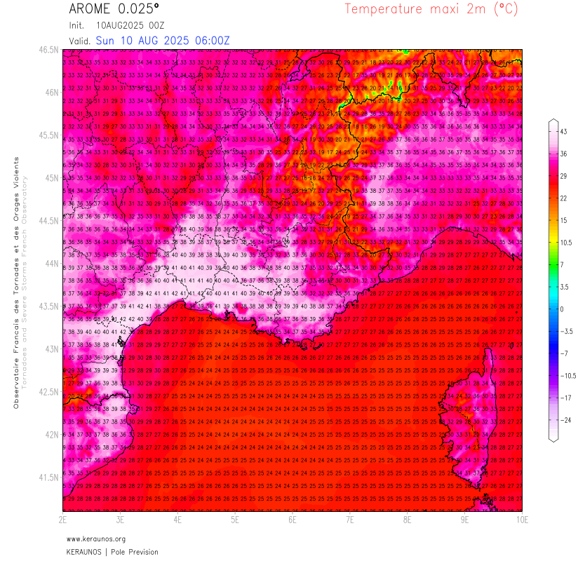 

Ce dimanche, hausse des temp&eacute;ratures attendue pr&egrave;s de la M&eacute;diterran&eacute;e avec 39 &agrave; 42&deg;C pr&eacute;vus des Pyr&eacute;n&eacute;es-Orientales &agrave; l'int&eacute;rieur du Var avec un vent de terre davantage persistant.

