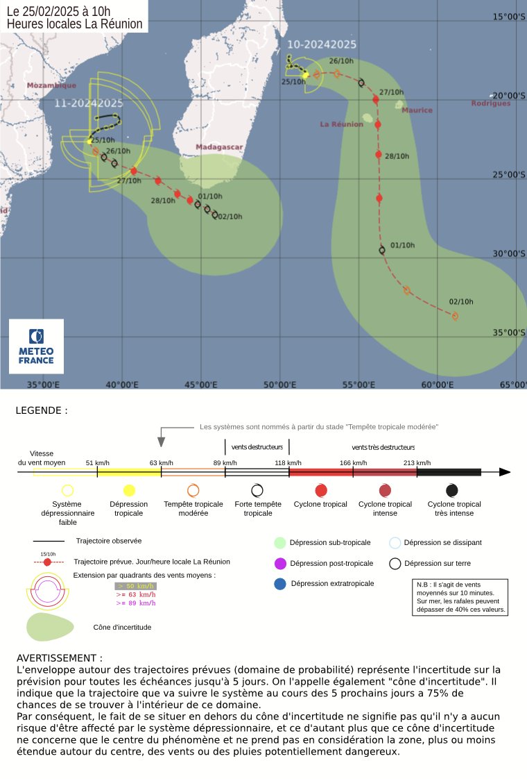 <p>La Réunion est en pré-alerte cyclonique à l'approche de la dépression tropicale 10 (non encore nommée et stationnaire). La deuxième partie de semaine pourrait s'annoncer difficile sur l'île avec le passage d'un cyclone.</p>