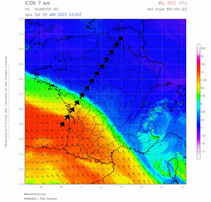 V&eacute;ritable coup de boutoir de l'air tropical en vue ce samedi : en moins de 24h, il chassera l'air polaire sur l'ensemble du pays. Cons&eacute;quence : une hausse de 10&deg;C des temp&eacute;ratures, et du verglas ou de la neige possibles dans la zone de transition sur la moiti&eacute; nord.