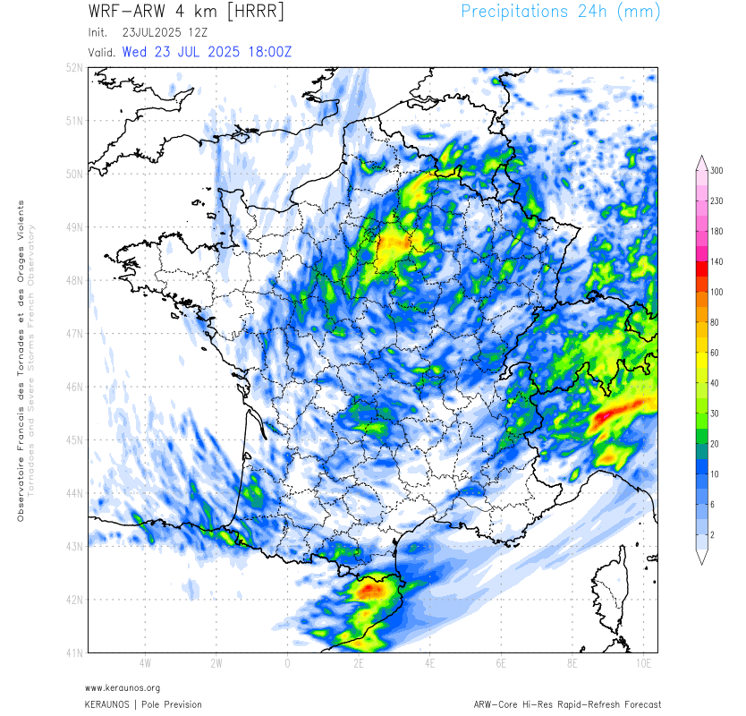Apr&egrave;s les averses de la journ&eacute;e, un retour pluvieux est attendu &agrave; partir de la nuit prochaine et demain matin sur le bassin parisien. Des cumuls parfois importants sont attendus sur le secteur avec potentiellement plus de 50 mm en 24h.