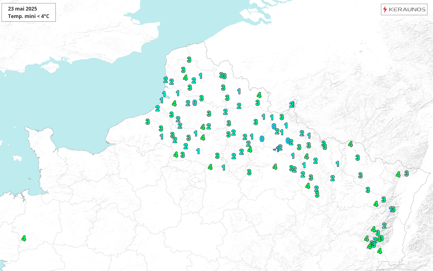 La nuit a &eacute;t&eacute; fra&icirc;che dans le nord du pays. Ce vendredi matin, on rel&egrave;ve m&ecirc;me du gel sous abri dans les Ardennes et dans la Somme.