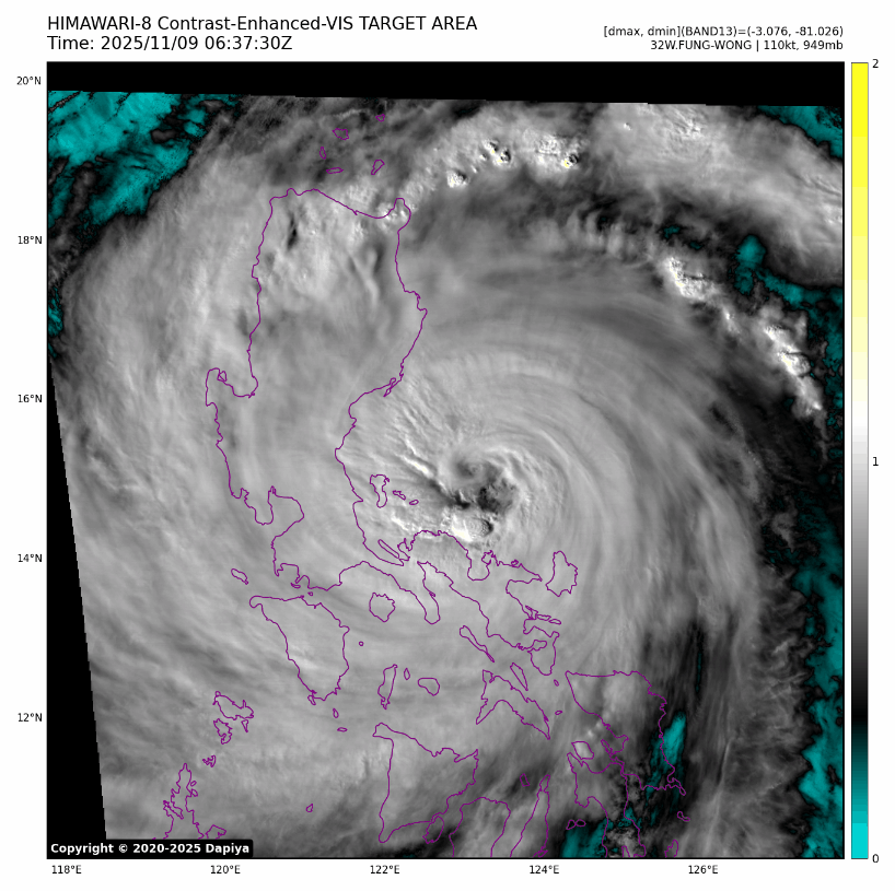 Le typhon Fung Wong s'appr&ecirc;te &agrave; impacter le nord des Philippines dans la journ&eacute;e. Il est pour l'heure class&eacute; &eacute;quivalent cat&eacute;gorie 3.