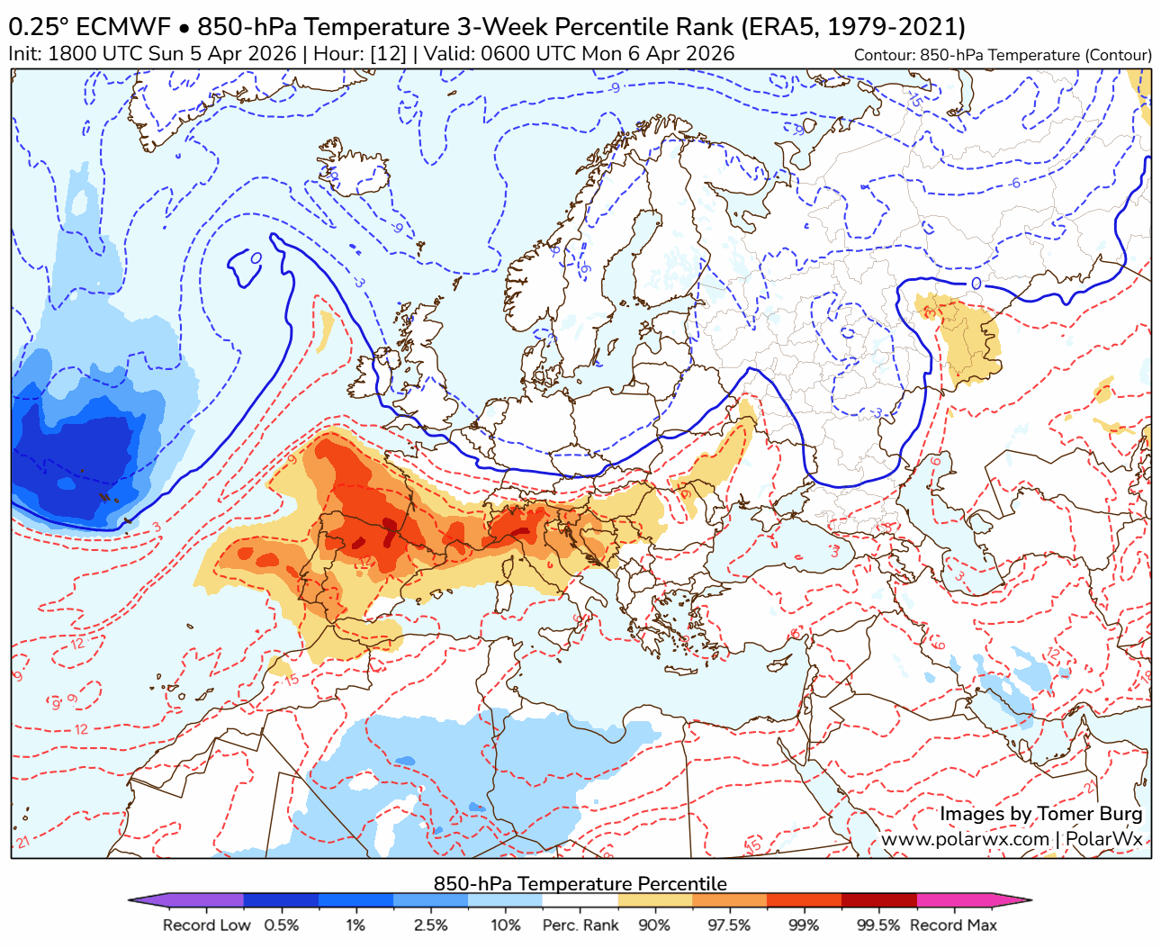 La premi&egrave;re partie de semaine s'annonce remarquablement chaude sur la France avec une masse d'air peu fr&eacute;quente pour la p&eacute;riode. Au sol, des valeurs sup&eacute;rieures &agrave; 25&deg;C, localement proches de 30&deg;C seront possibles d'ici mercredi.