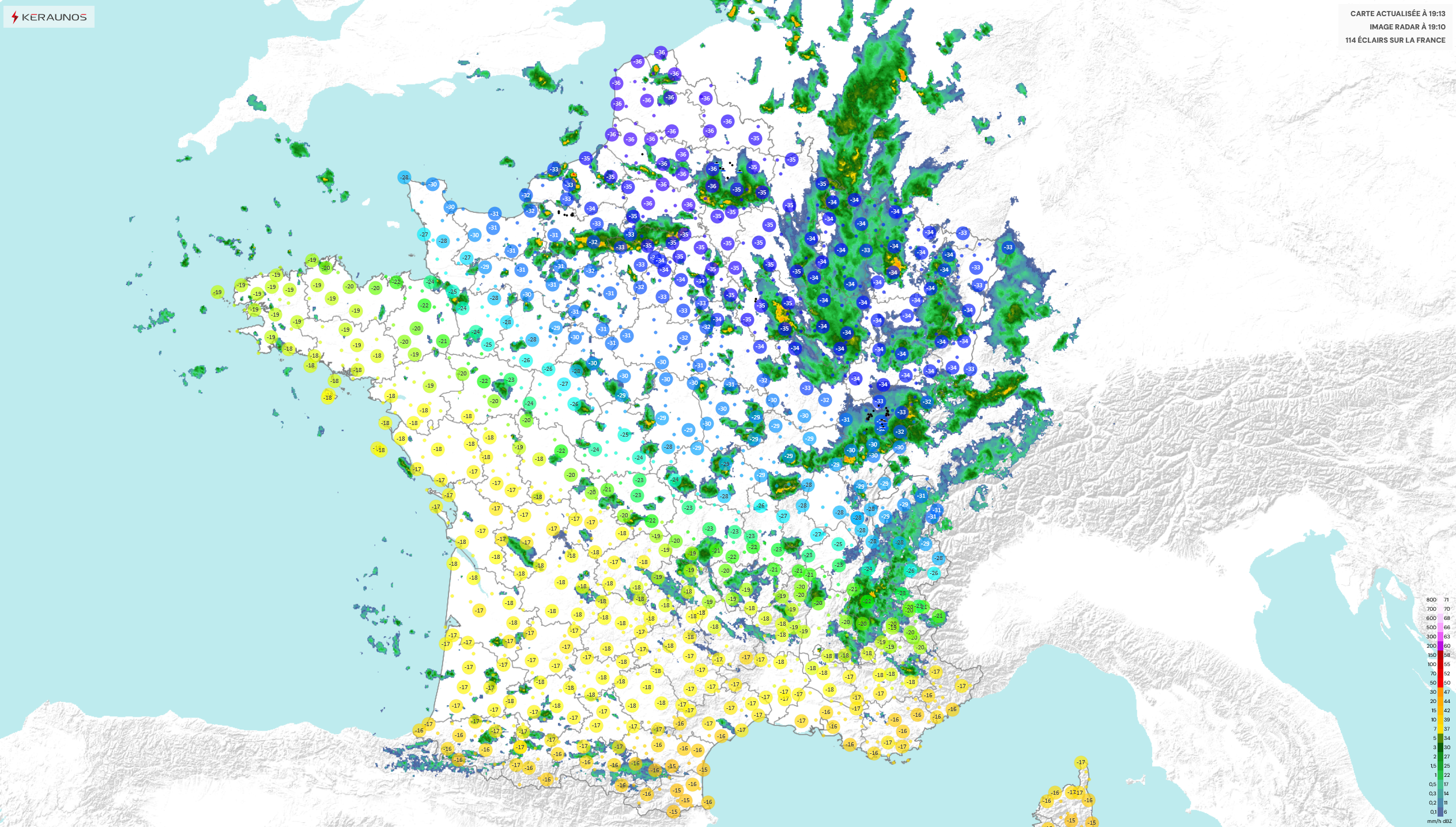 Une goutte froide d'altitude s'engouffre en ce moment sur le nord-est de la France. Jusqu'&agrave; -36&deg;C vers 5300 m sur le Nord - Pas de Calais. Il n'avait pas fait si froid en France &agrave; cette altitude depuis 2022 durant un mois de mars.