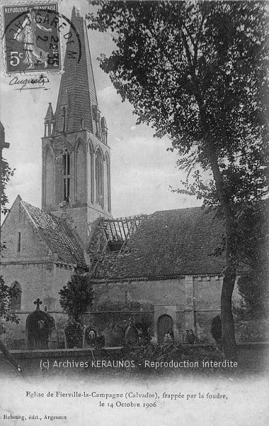 SAINT-CHRISTOPHE-DU-LIGNERON (Vendée) - Eglise construite par Madame de Mauclerc en 1846, détruite par la foudre le 16 janvier 1913