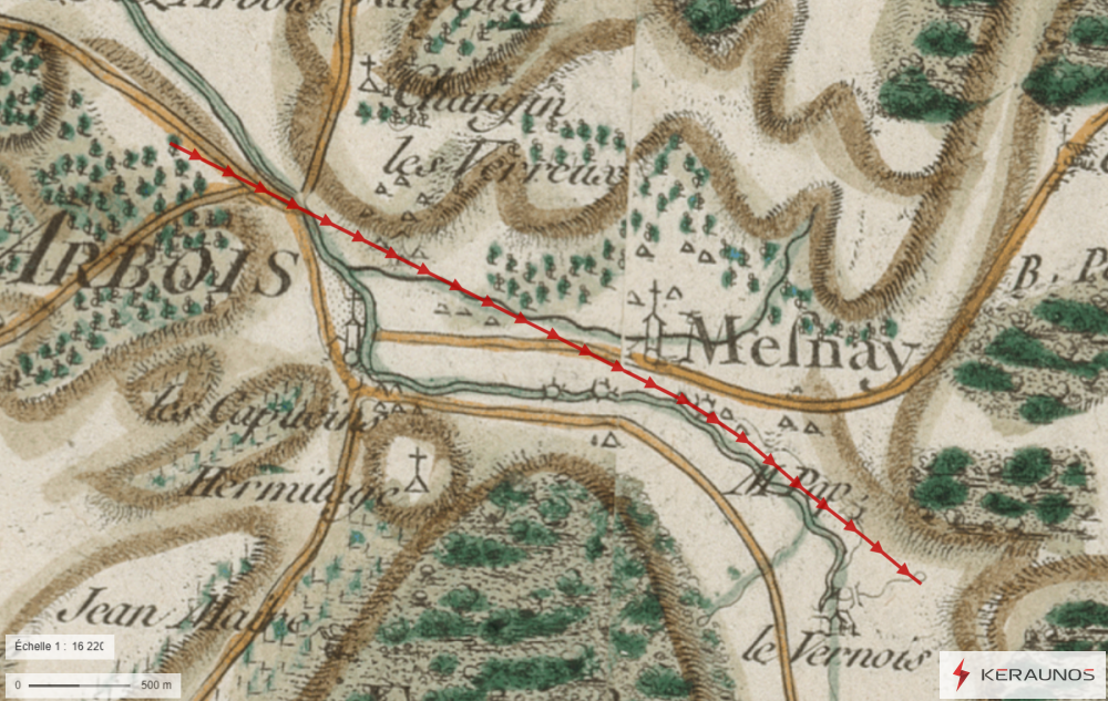 Tornade EF1 à Arbois (Jura) le 29 juillet 1769