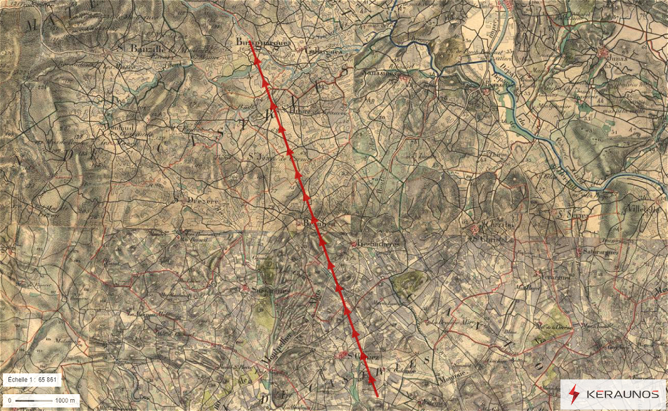 Tornade EF2 à Buzignargues (Hérault) le 8 novembre 1845