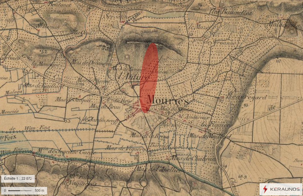 Tornade EF2 à Mouriès (Bouches-du-Rhône) le 26 mars 1826