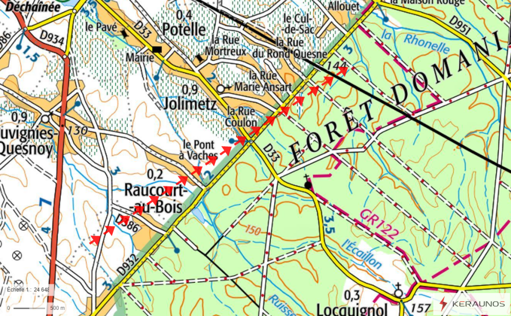 Tornade EF2 à Raucourt-au-Bois (Nord) le 26 juillet 1849