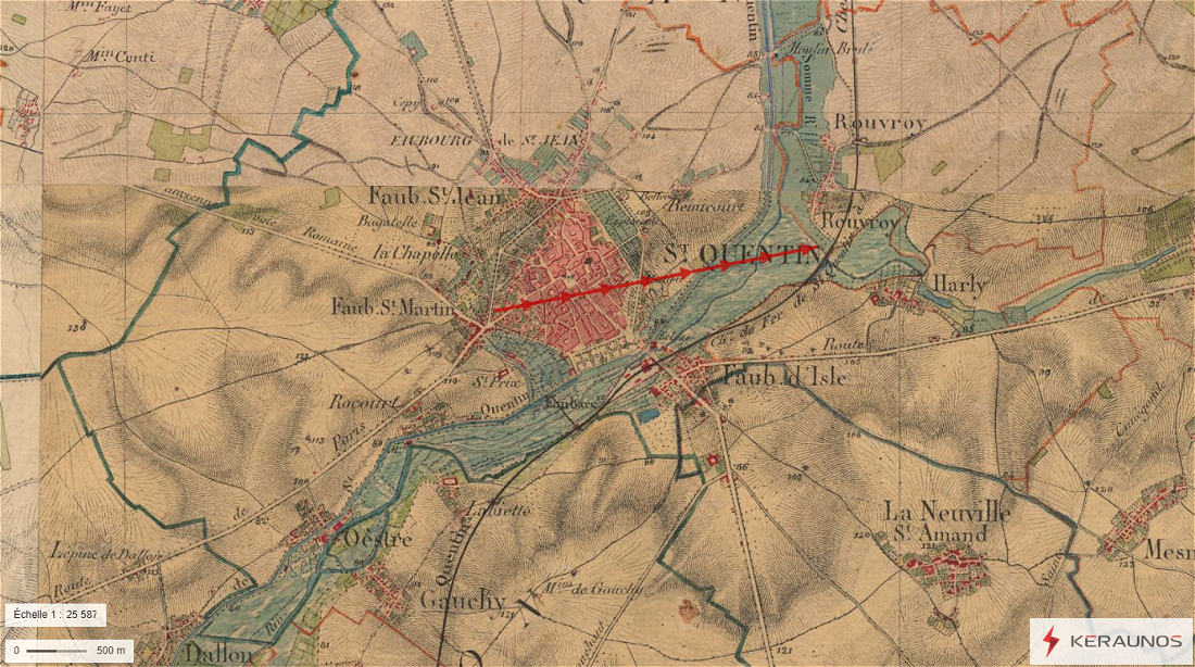 Tornade EF1 à Saint-Quentin (Aisne) le 6 septembre 1838