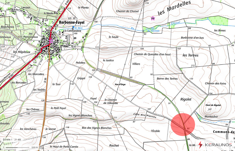 Tornade EF1 à Barbonne-Fayel (Marne) le 3 juin 1886