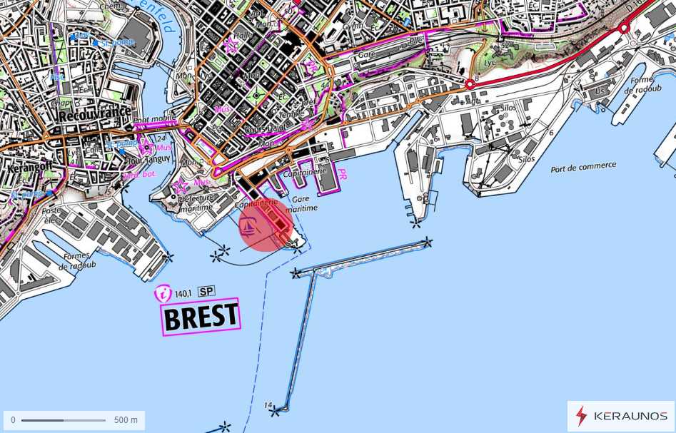 Tornade EF0 à Brest (Finistère) le 1er juillet 1878