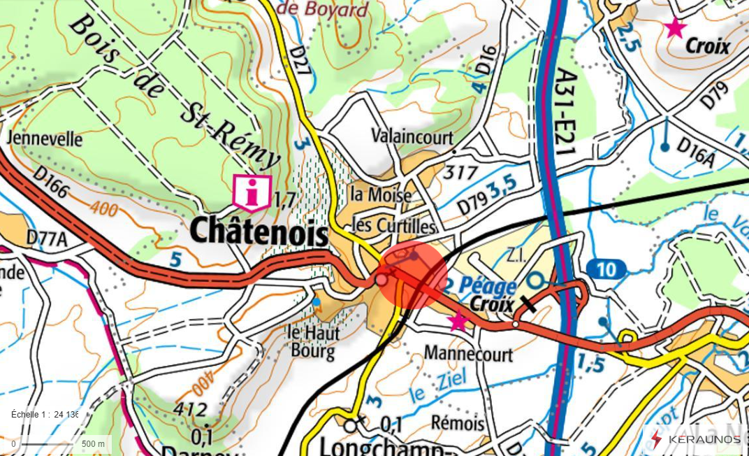 Tornade EF1 à Châtenois (Vosges) le 3 octobre 1892