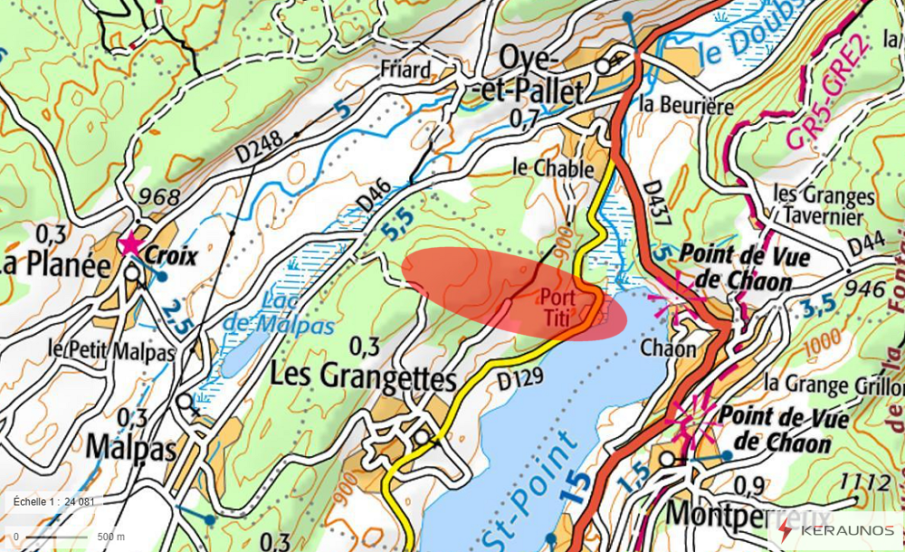 Tornade EF1 aux Grangettes (Doubs) le 5 juin 1895
