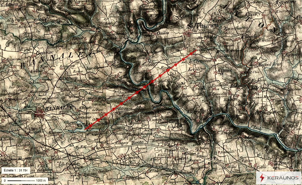 Tornade EF1 à Saint-Thurien (Finistère) le 7 janvier 1877
