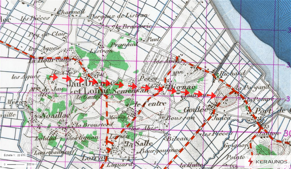Tornade EF2 à Jau-Dignac-et-Loirac (Gironde) le 8 novembre 1931