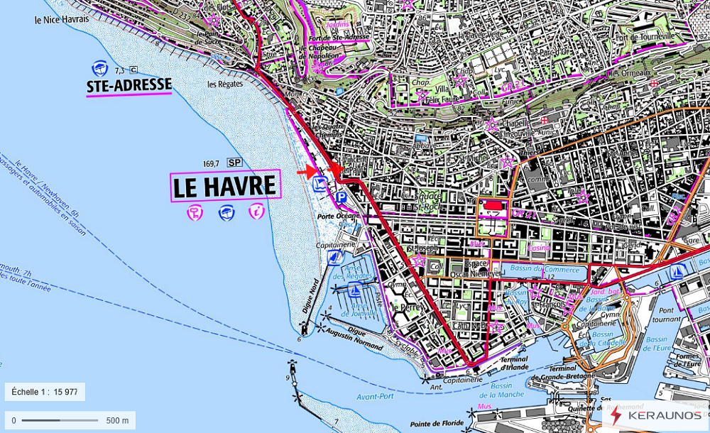 Tornade EF0 au Havre (Seine-Maritime) le 14 octobre 1933